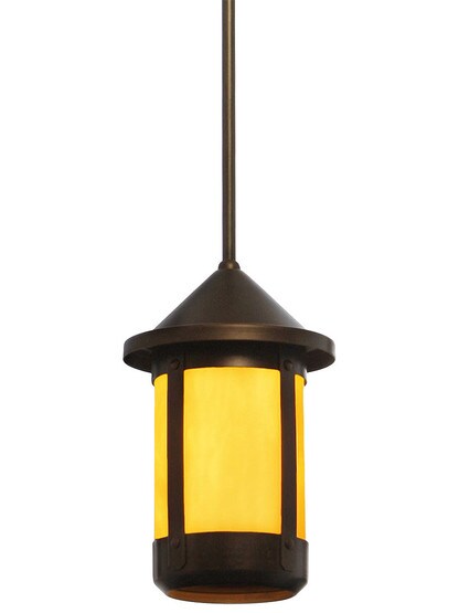 Berkeley Single Pendant in Bronze Finish in Bronze Finish with Tan Glass.